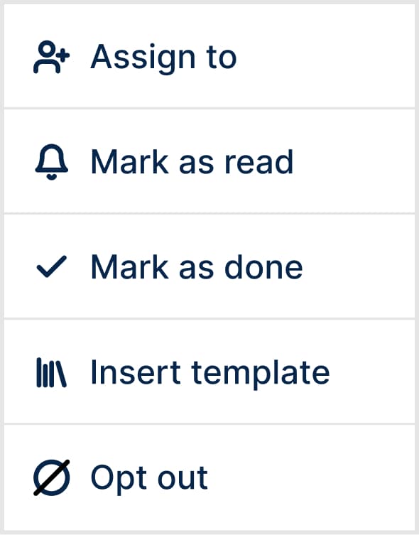 Message actions
