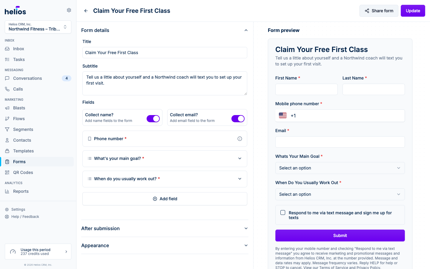 The form builder