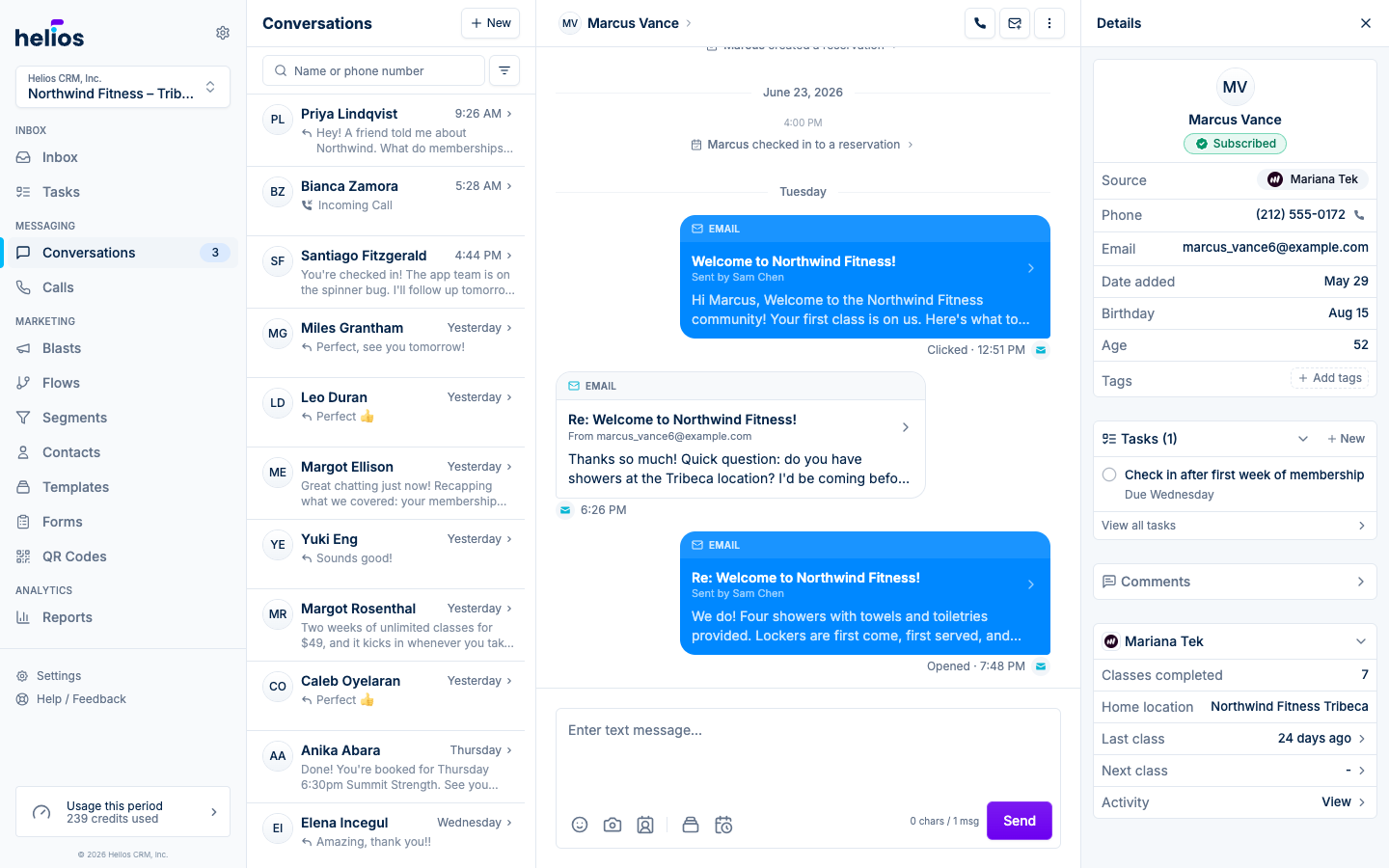 An email thread inside a conversation