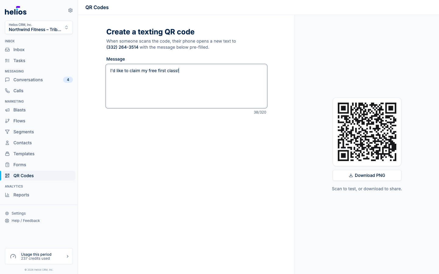 The QR code generator